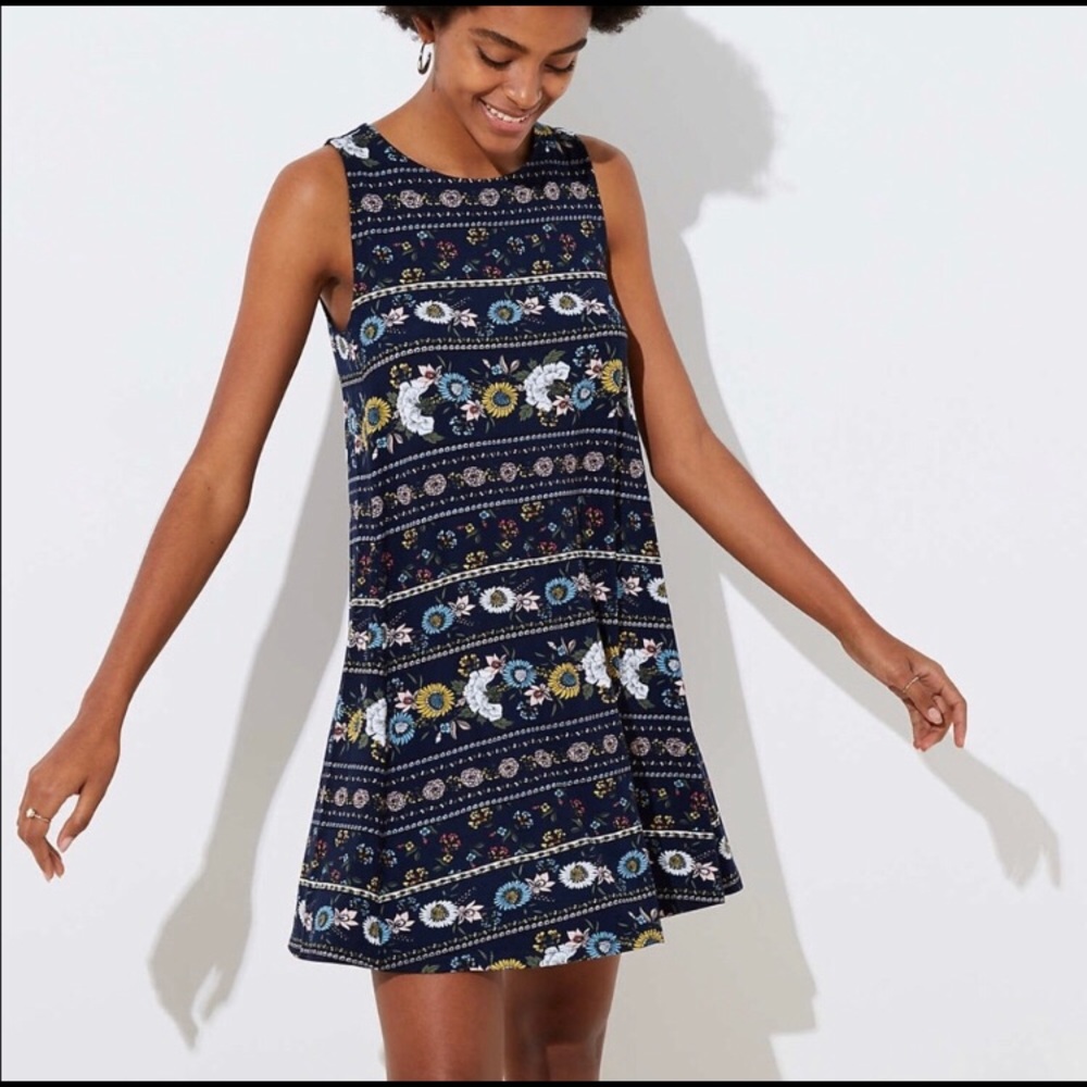 *NWT* LOFT Floral Swing Dress, MP - Picture 2 of 8